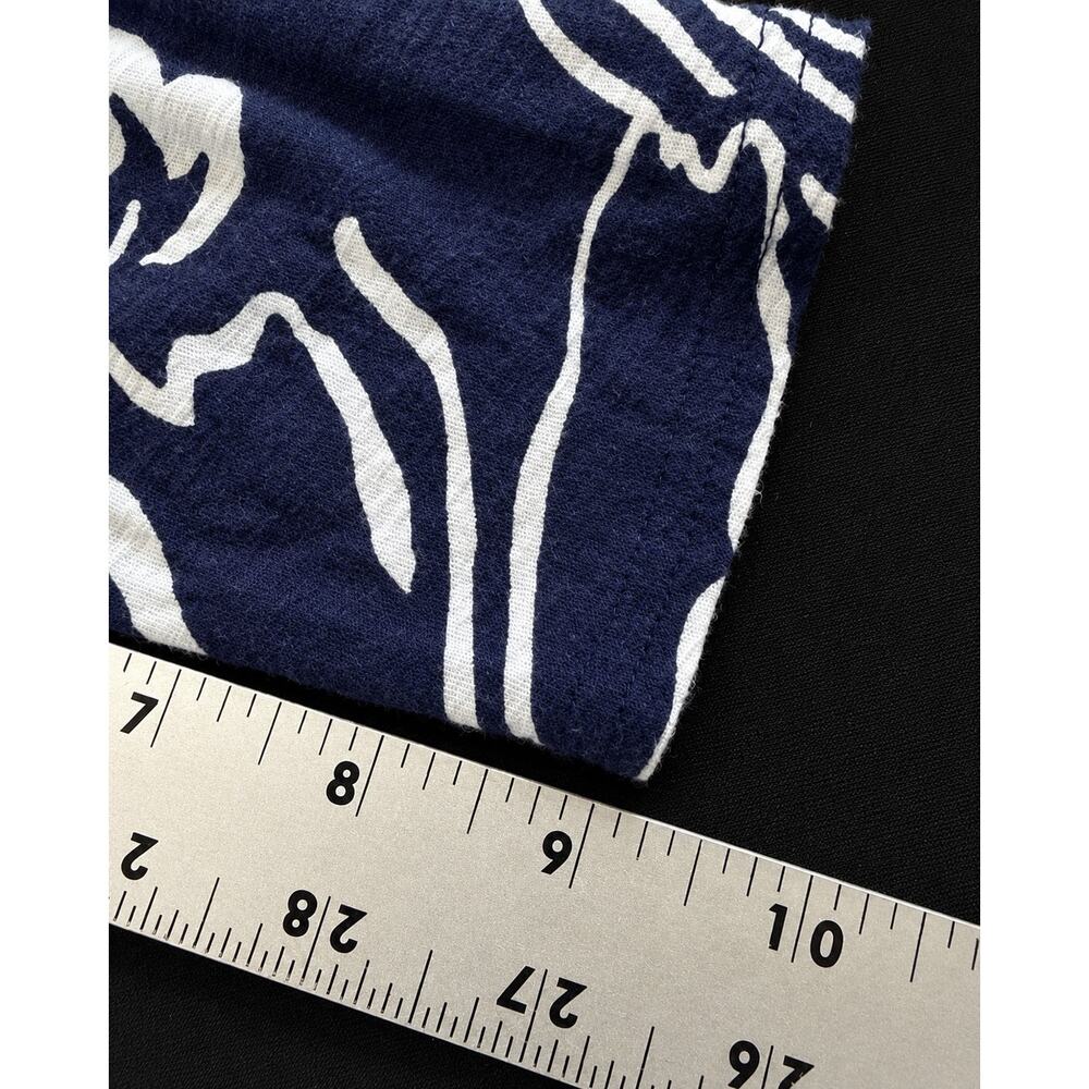 Lilly Pulitzer Top Women’s Small Navy White Floral Cotton Coastal Tee 3/4 Sleeve - Picture 15 of 16